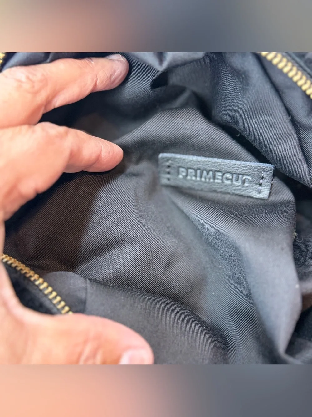 Primecut Black Shearling Zipper Bum Bag Waist Pack MSRP $228